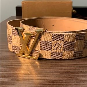 Louis Vuitton White Daniel Azur Belt